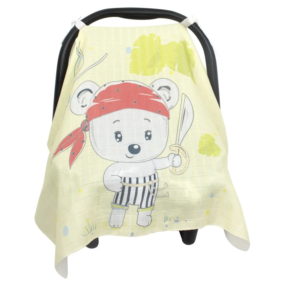 Pirate bear figured board printed muslin cover