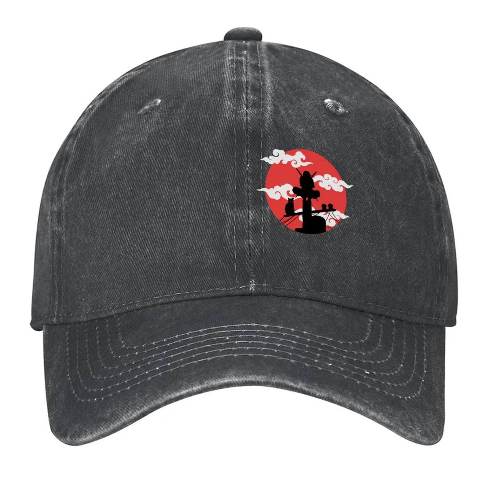 

Ninja with cat Baseball Cap western Hat custom caps Military Tactical Cap Beach Bag Hats Man Women's