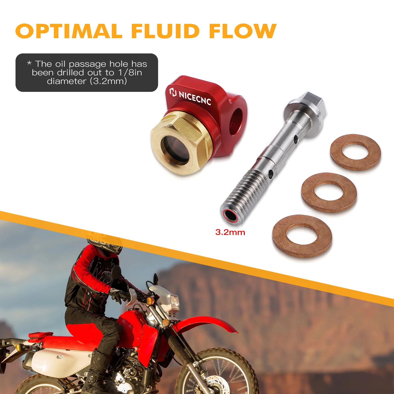 NICECNC لهوندا XR650L XR600R XR 600L 600R 600 L R 1985-2024 2022 2021 البانجو بولت زيت البصر الزجاج موتوكروس سبائك الألومنيوم