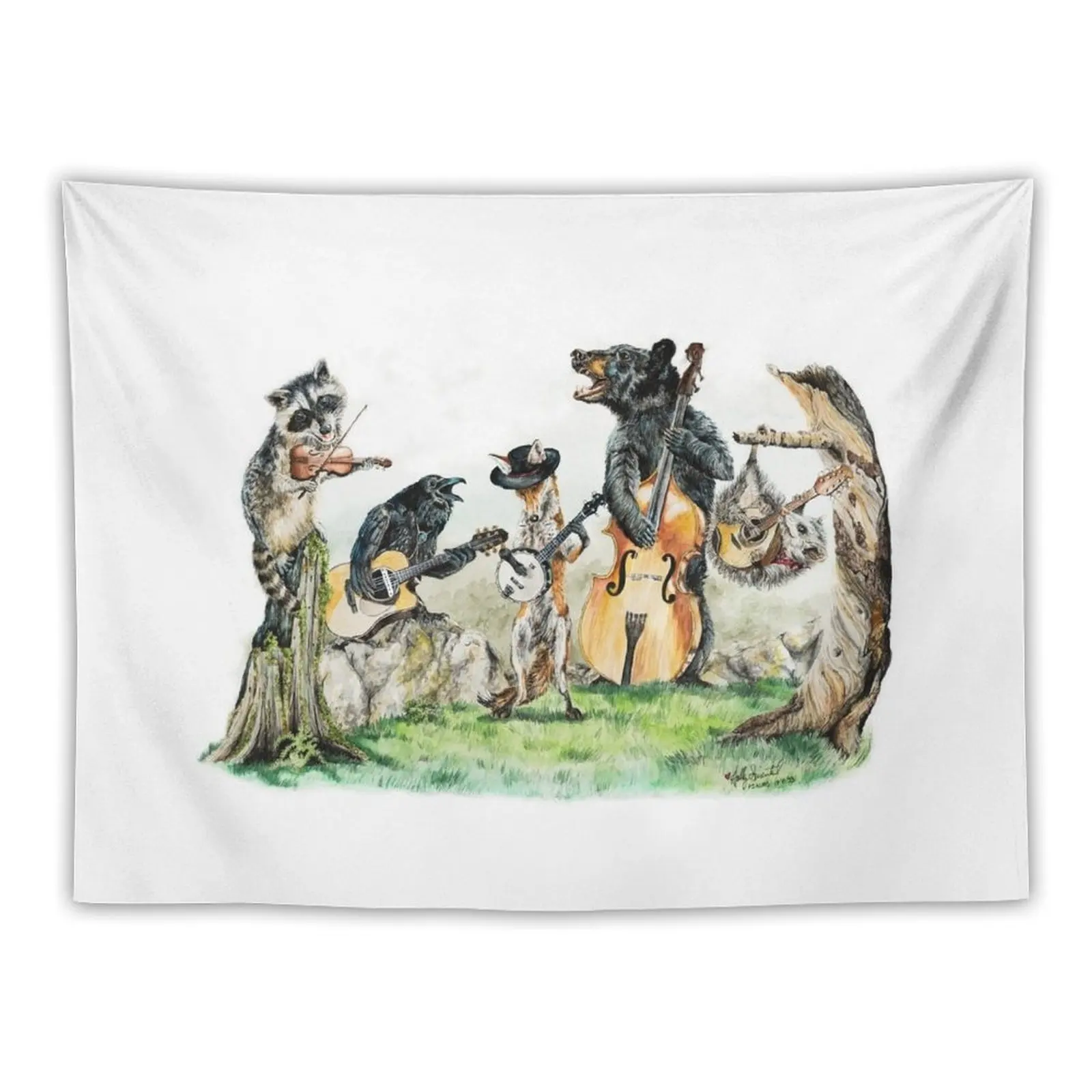 Bluegrass Gang -wild animal music Tapestry Wall Hanging Wall Cute Decor Wall Art Living Room Decoration Tapestry