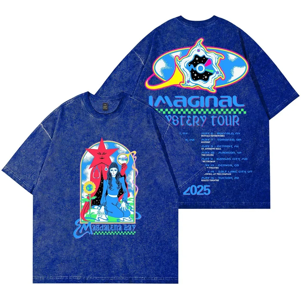 تي شيرت Magdalena Bay Merch تي شيرت Merch صيفي للجنسين كاجوال بأكمام قصيرة تي شيرت قطني مغسول