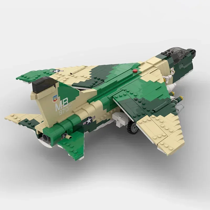 Bloques de construcción Moc modelo militar 1:35 A-7D Corsair II tecnología de combate bloques modulares regalos juguetes de Navidad juegos DIY montaje