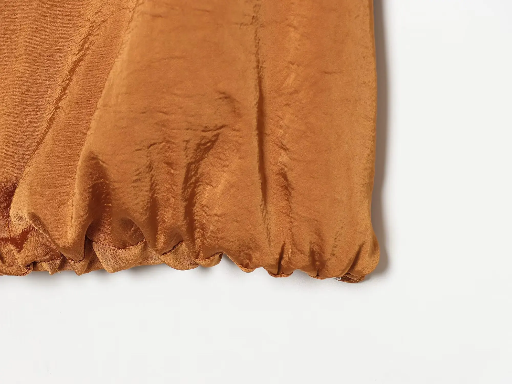 Damenmode Einfarbige Sets Freizeit Kurzarm O-Ausschnitt Top + Asymmetrische Faltenhose Sommer Herbst Urlaub 2-teilig – Detail 13