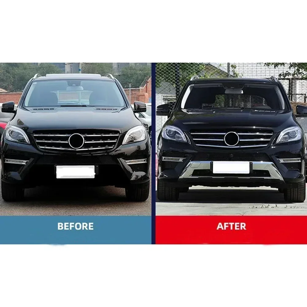 Front Bumper Lip Chrome Trim For Mercedes-Benz  ML W166 ML400 ML350 ML320 300 550 A1668858625 2012-2015