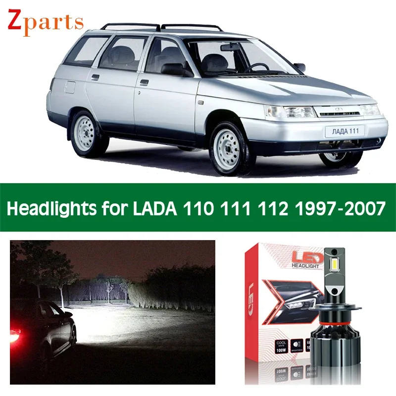 Car Lamps For Lada 110 111 112 2110 2111 2112 LED Headlights Headlamp Auto Light Bulbs 12V Canbus Lighting Lamp Accessories