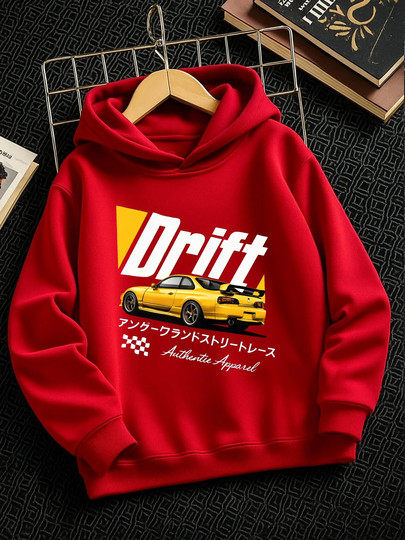 DRIFT Autumn/Winter Fashionable Casual Hooded Sweatshirt for Boys and Girls – Trendy Sporty PrintSuitable for Outdoor Activities