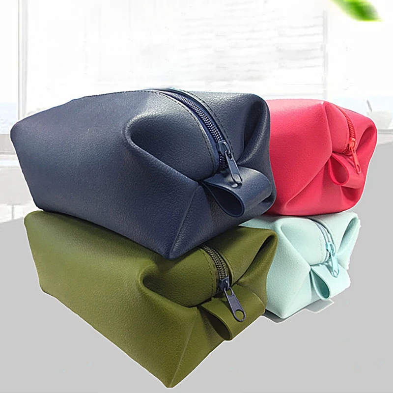 Bolsa de viaje de silicona impermeable para baño, bolsa de almacenamiento de artículos de tocador, organizador portátil, estuche de maquillaje