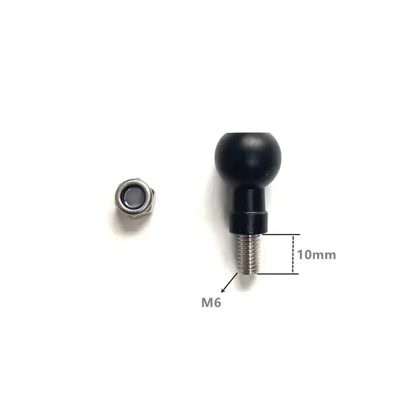 Aluminium Alloy 1/4 Screw or M6 Screw 17mm Ball Mount Ball Head Adapter Phone Holder for GoPro Camera Bracket Motorcycle Mount