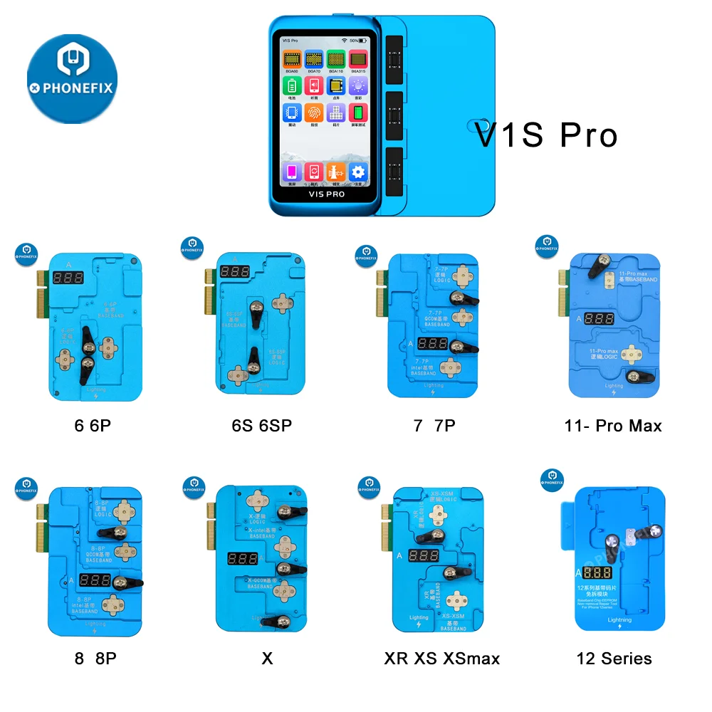 Programador de Chip JC V1S Pro EEPROM IC, herramienta de reparación de lectura y escritura para iPhone 6-X, XR, XS Max, 11, 12 Pro Max