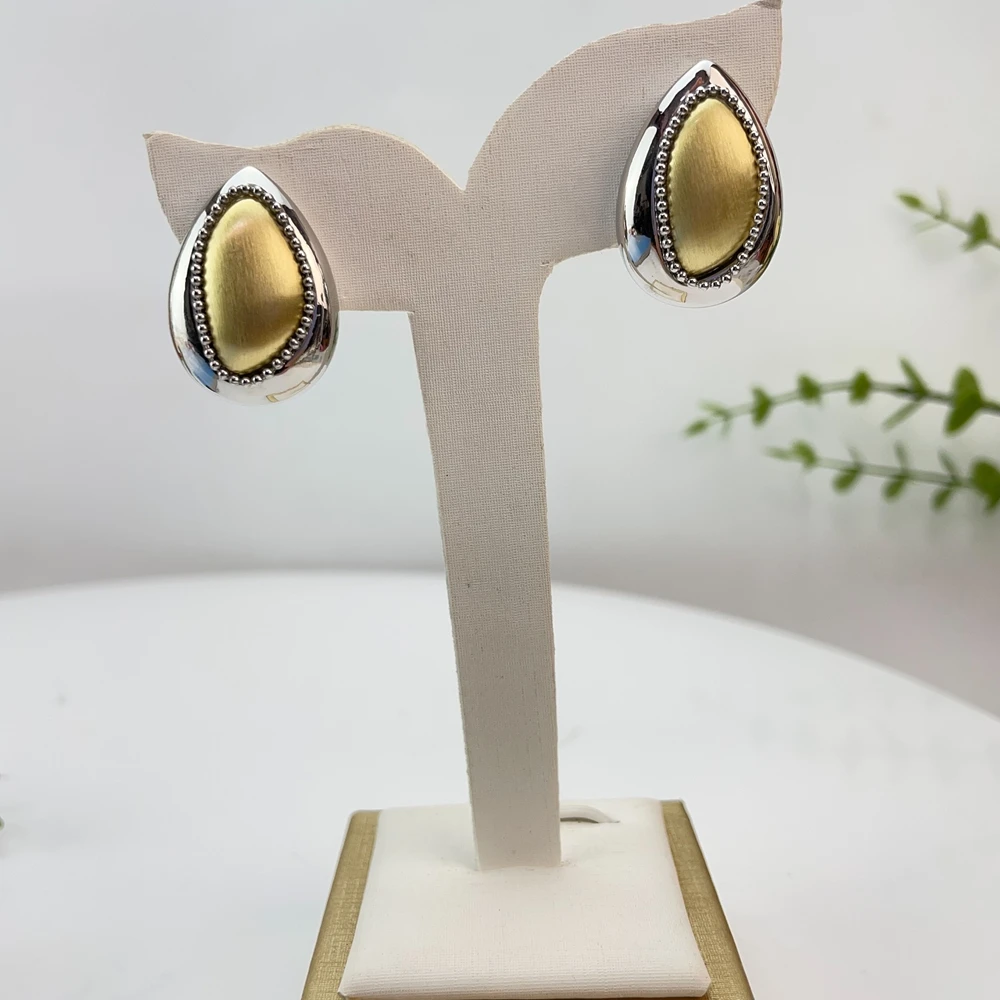 Yuminglai Fashion Luxury Dubai Jewelry Accessories Superior Quality Goldplated Earrings for Women FHK28947