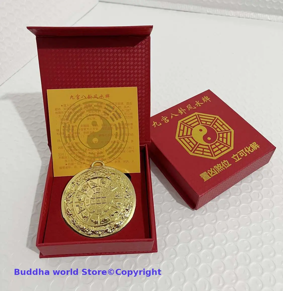 Exclusive talisman # 2024 NEW Geomantic master JIU GONG BA GUA medal Token Amulet HOME CAR exorcise evil spirits bring good luck