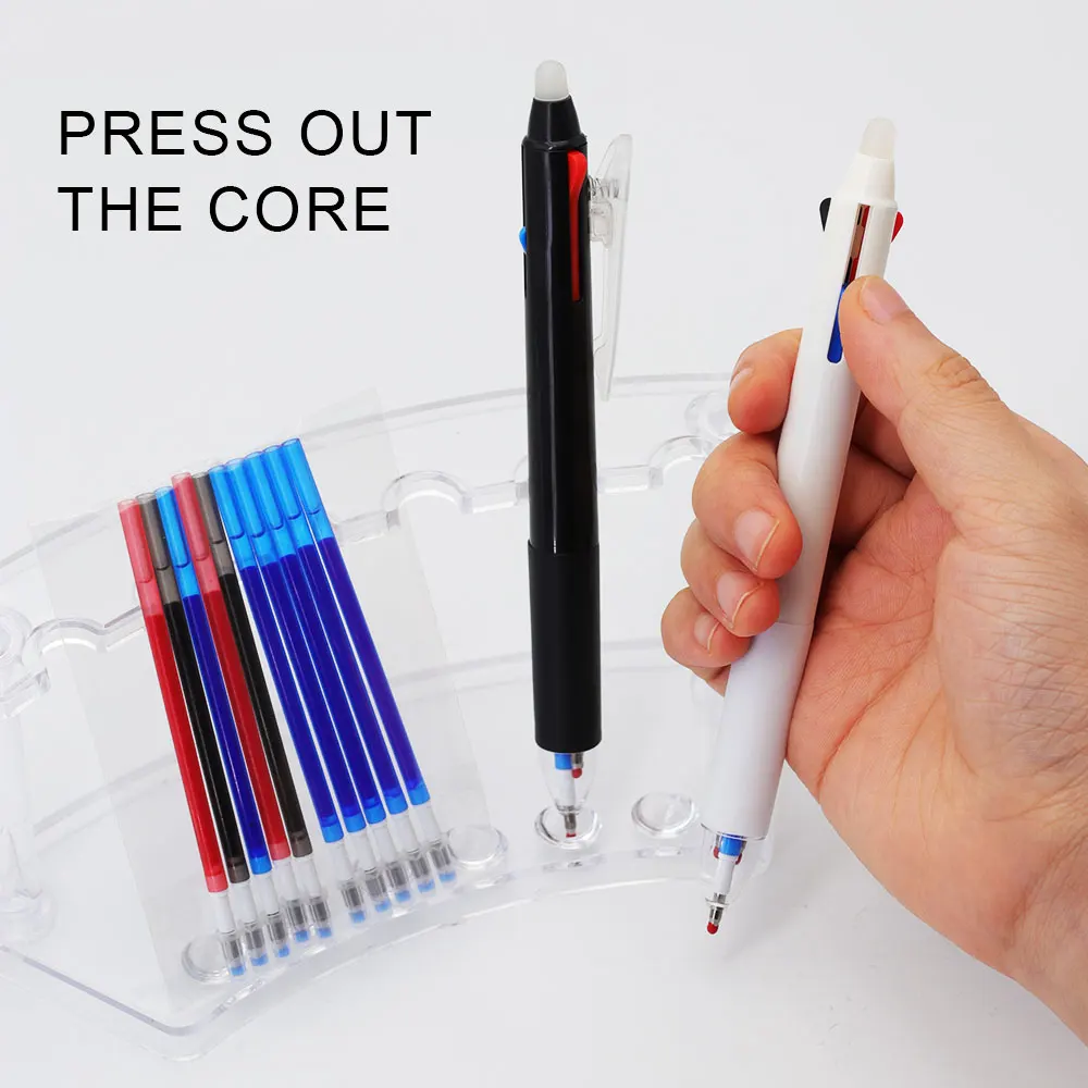 2Pcs 0.5mm 3 in 1 Erasable Gel Pen Multicolor Pen Set,Make Mistakes Disappear,Washable Handle Office Writing Stationery Supplies