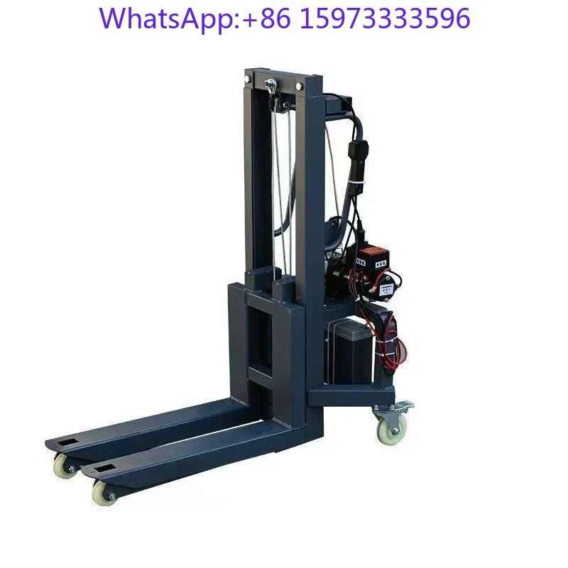 Semi Electric Pallet Stacker Manual Push Electric Lift for Loading