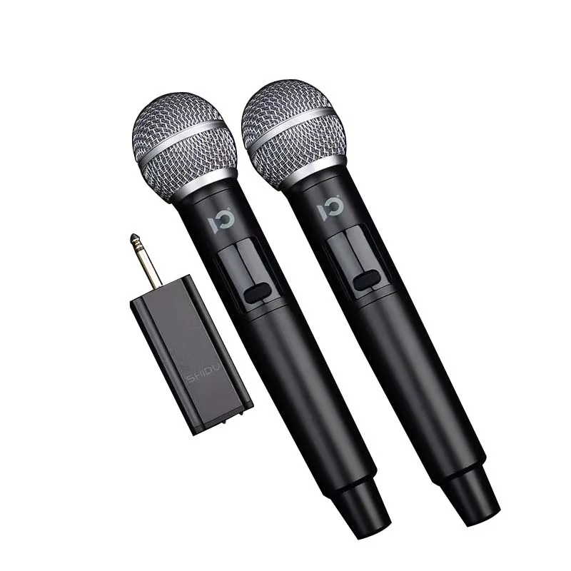 SHIDU U20 Wireless Charging Microphone Recording Karaoke Ultra High Channel Handheld Pairing Dual Microphone Support For Parties