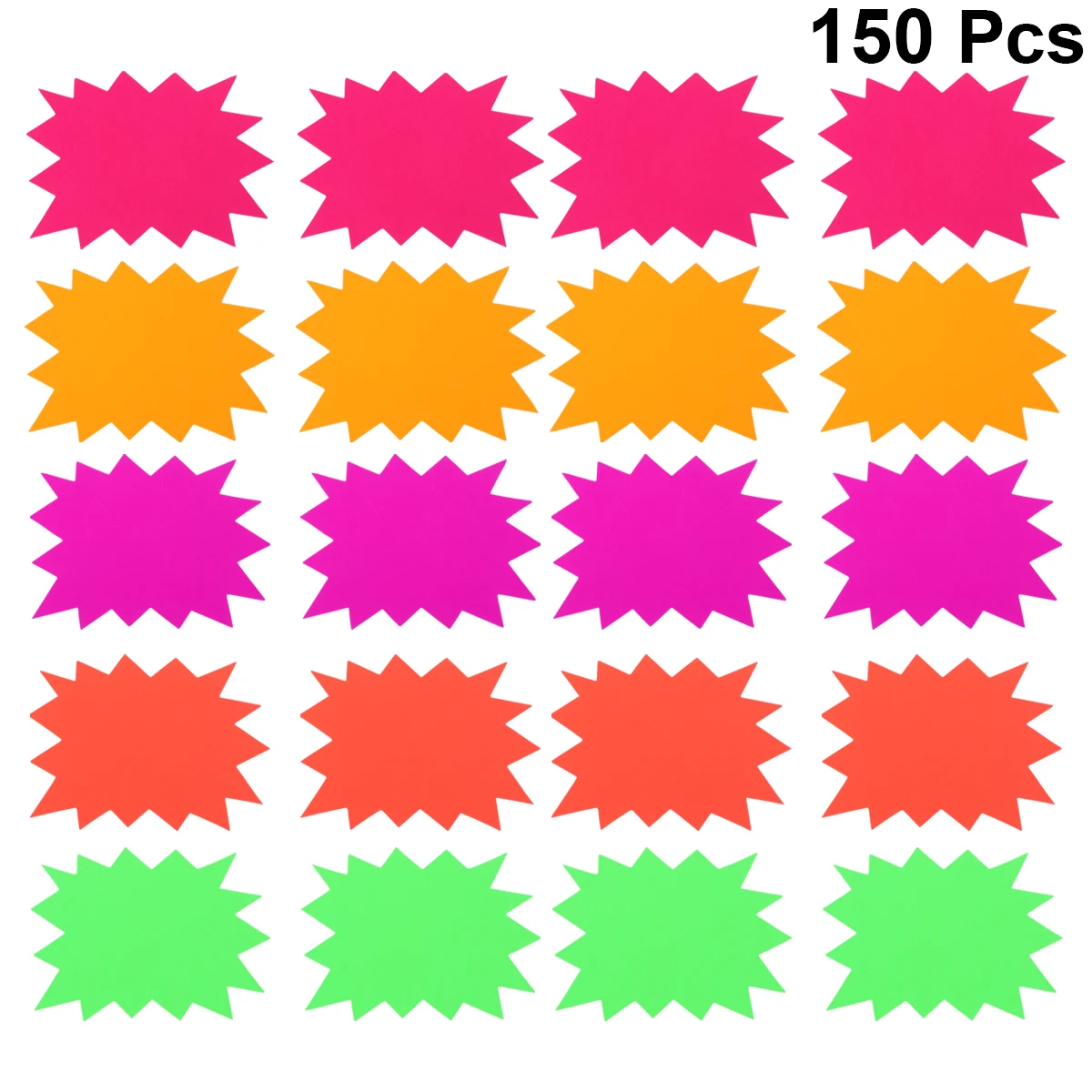 

15 Packages Fluorescent Explosion Price Tag for Label Sign Store Paper Goods Grocery Medium