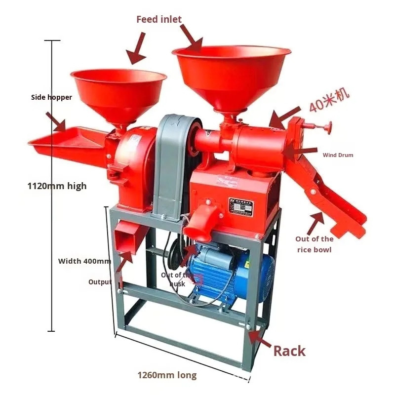 [Best-selling] Small  Milling Machine For Rice Wheat Soybean & Corn 220V With Combining Grinding Features Motor As Core