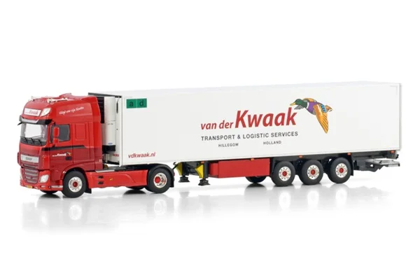 

Модель из сплава WSI, масштаб 1:50, трактор DAF XF 4X2, холодильный контейнер с холодной цепочкой, грузовик для доставки, литая под давлением игрушечная модель в подарок, 01-4353