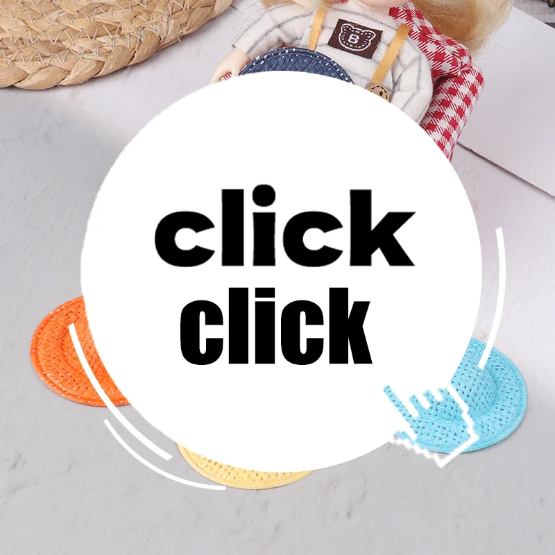 Chapeau de paille tissé à la main pour maison de poupée, 5 pièces, Mini chapeau coloré, accessoires de décoration pour maison de poupée, jouets de jeu pour enfants