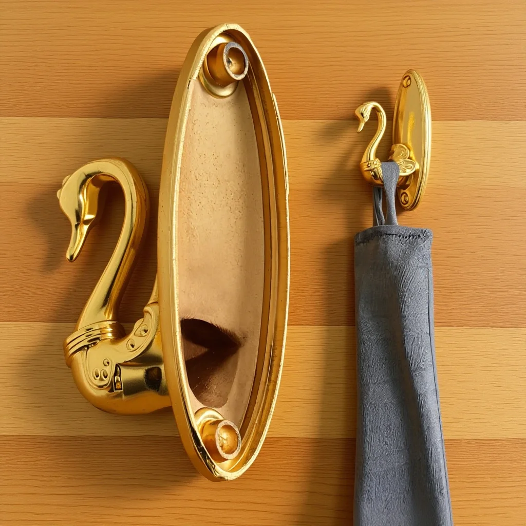 2pcs Curtain Hooks Golden Vintage Swan Style Drapery Holdbacks For Window Tieback Clips Zinc Alloy Wall Mounted Hook