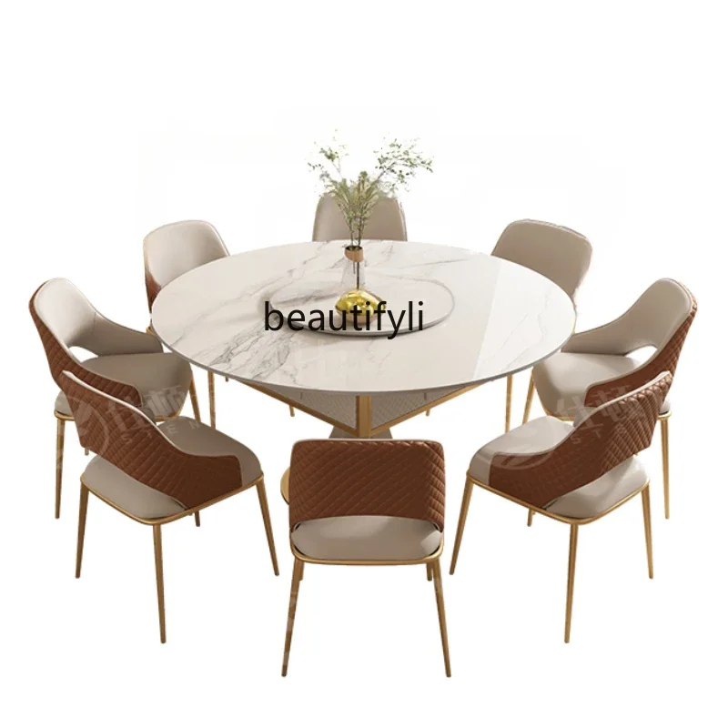 

S Cream Style Mahjong Dining Table Modern Simple and Light Luxury Automatic Mute Dual-Use Multifunctional Table