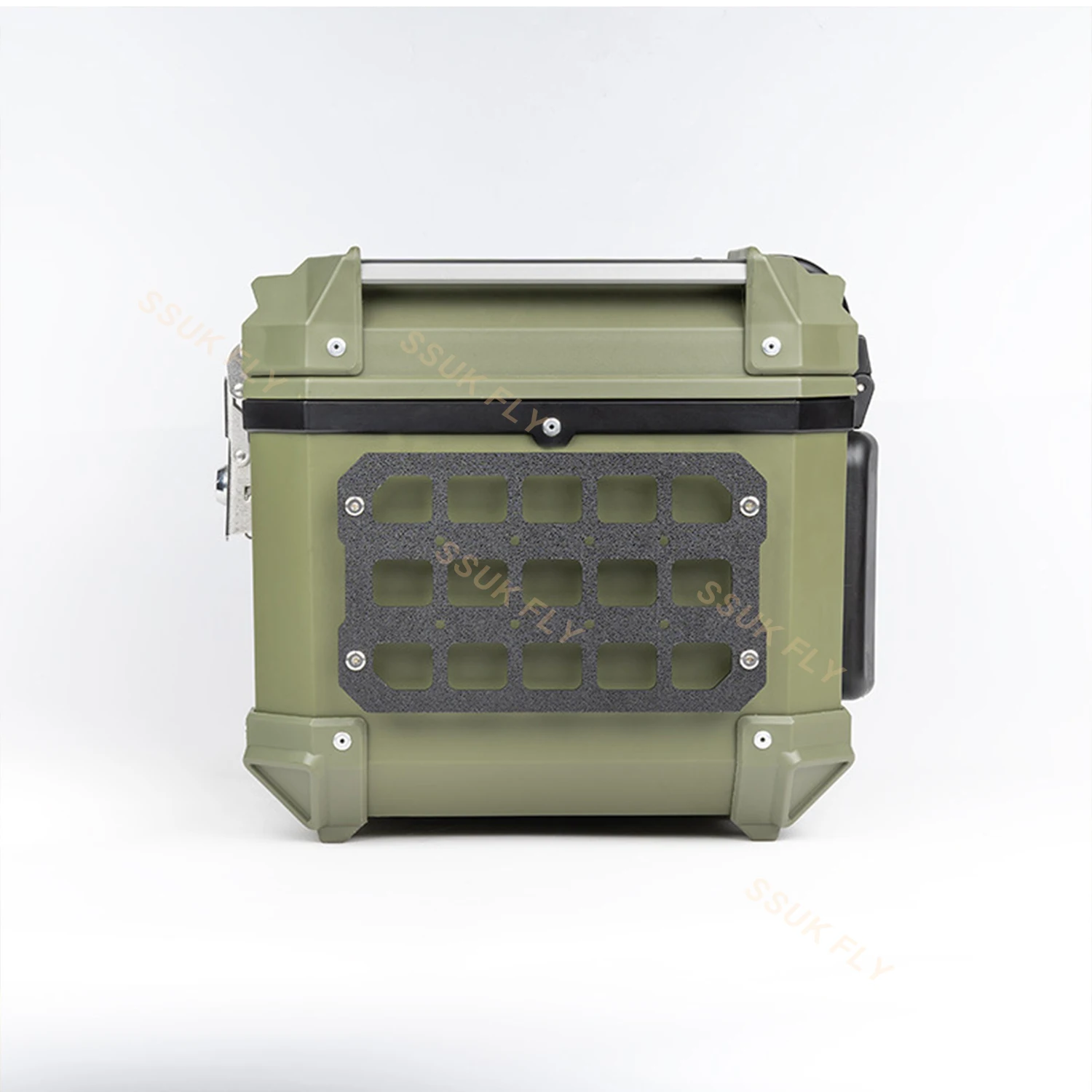 Motorcycle Top Case Molle Panel For Trunk Storage Aluminum Alloy Waterproof Tactical /Universal Side Box Modular Organizer