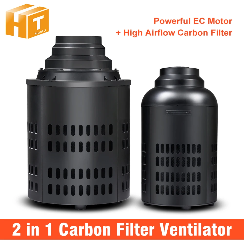 2-in-1-Lüfter mit Kohlefilter, leistungsstarker Motor, hoher Luftstrom, Kartonfilter, 3300 U/min, 5-lagige Filterung für reine Luft
