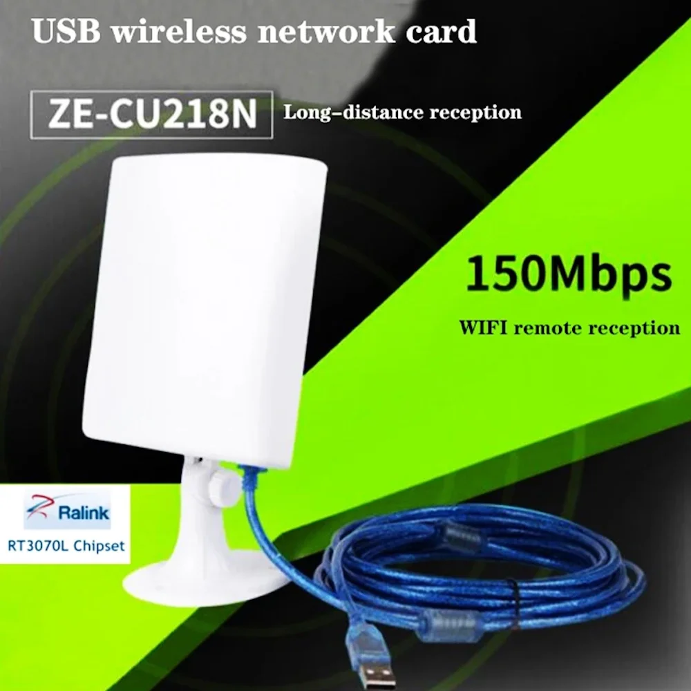 Imagem -05 - Ralink Rt3070l Adaptador Usb sem Fio Alta Potência 2000mw 150mbps Longo Alcance Wi-fi com Antena 14dbi