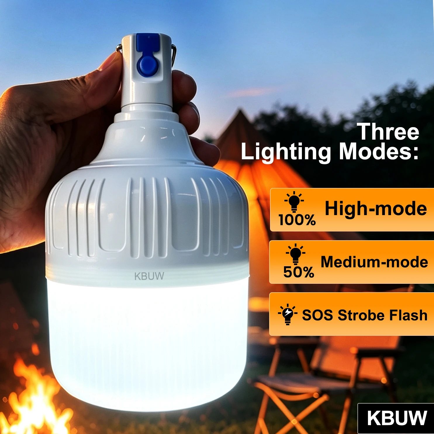 KBUW Large Portable Camping Lantern Extra Long Battery Life Multiple Options 2000mah 4000mah 6000mah Available