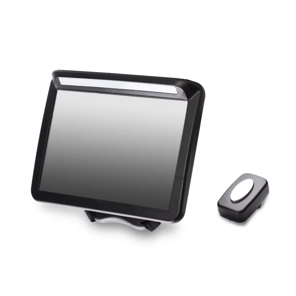 Baby Car Mirror with Remote Control Soft Led Light ShatterProof Acrylic Baby Mirror for Car