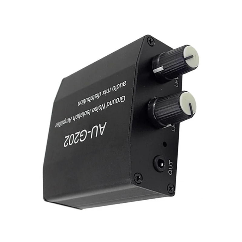 

A29F-AUG202 Распределитель аудиомикшера DC5-18V Усилитель Lsolatioh с заземлением Двухканальный усилитель 2 в 2 выхода