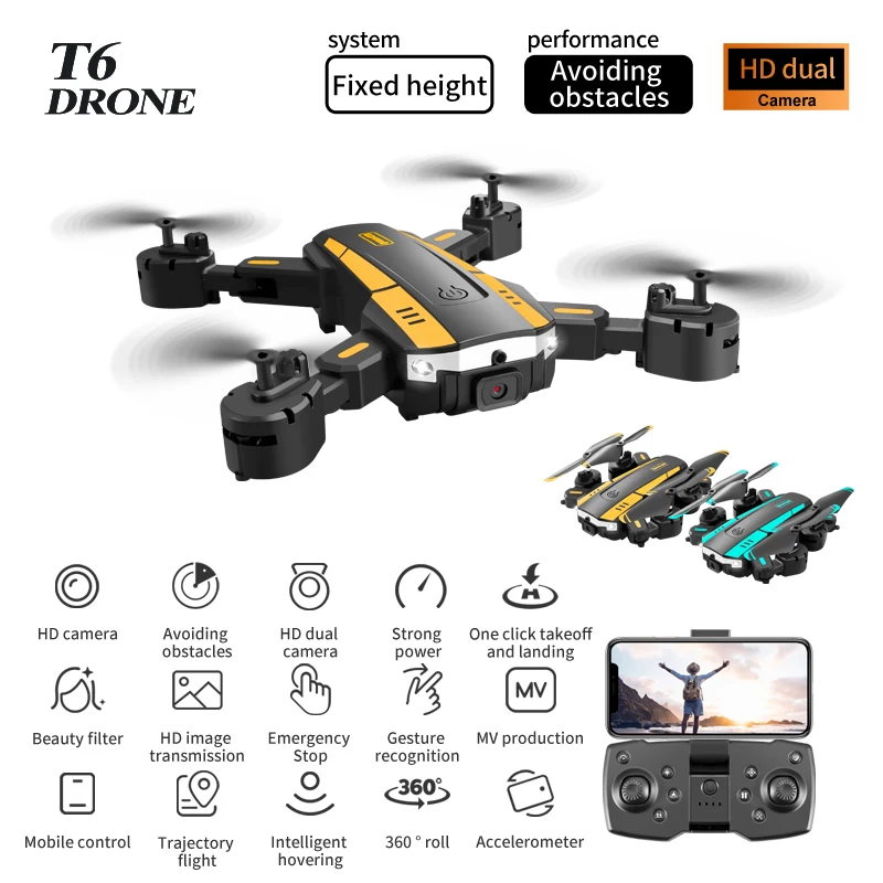 Xiaomi MIJIA T6 Drone 8K Profesional 4K HD GPS Camera Obstacle Avoidance Aerial Photography Optical Flow Foldable Quadcopter 1KM