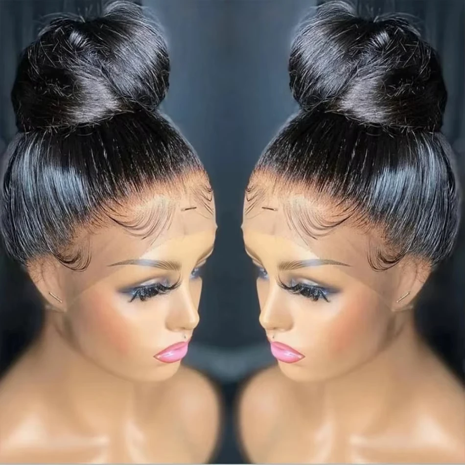 40 بوصة 360 شعر مستعار دانتيل كامل العظام شعر طبيعي مفرود الباروكات 13x6 الدانتيل الشفاف الباروكة الأمامية شعر الإنسان البرازيلي قبل قطعها شعر مستعار