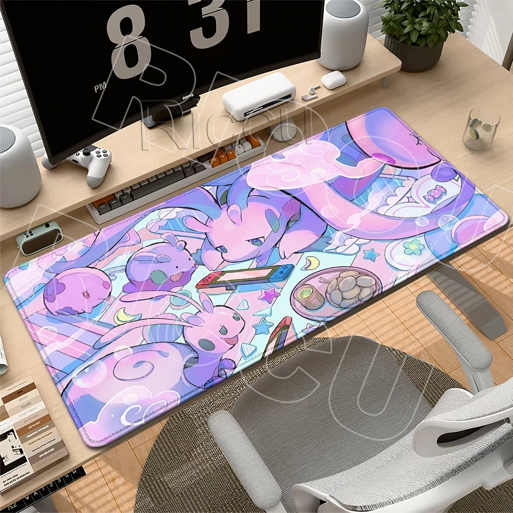 Pokemon Goodra Mouse Pad Gamer Computer Extended Keyboard Desk Mat Anime Gaming PC Game Accessories Aesthetics LockEdge XXL Mats