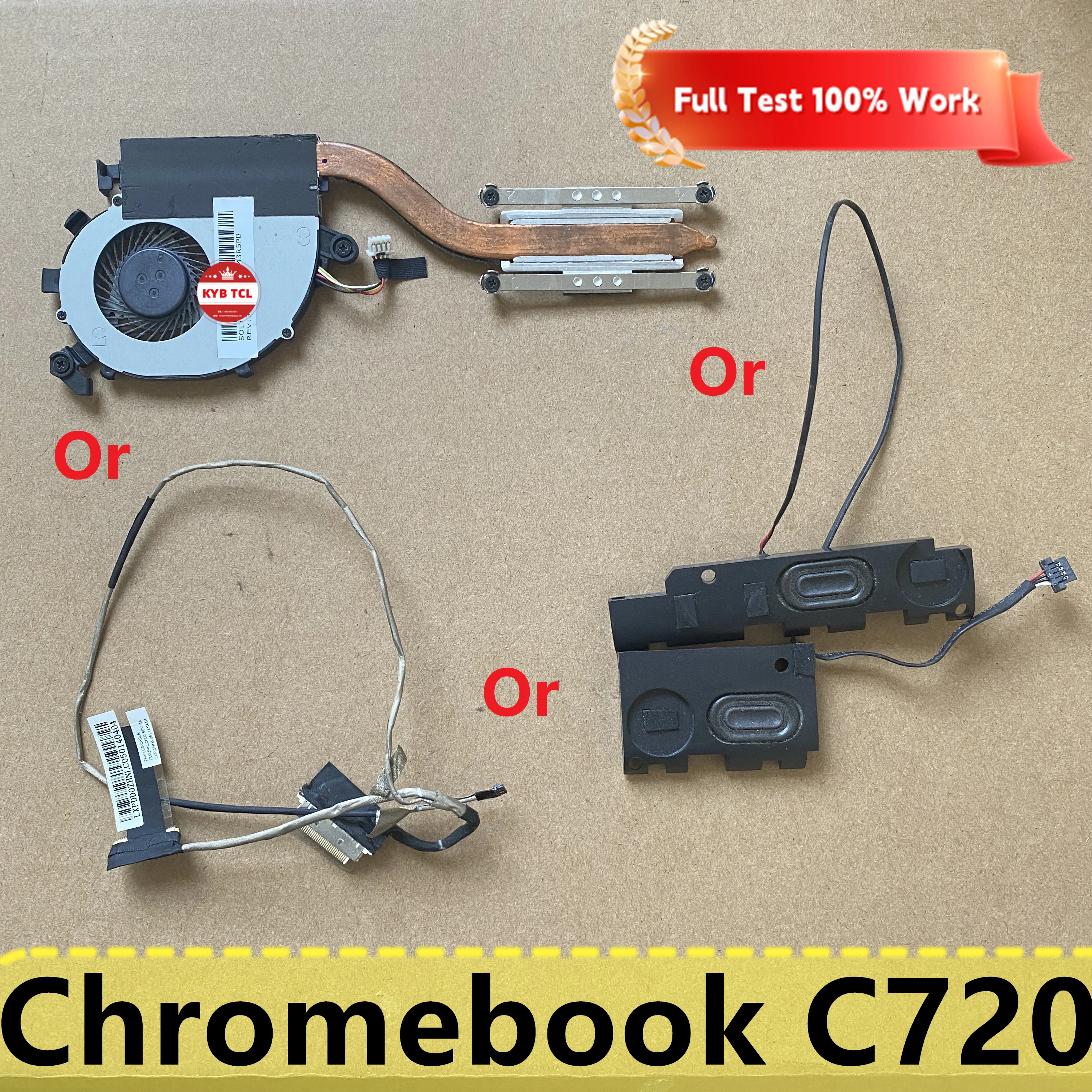 Disipador térmico de refrigeración para Acer Chromebook C720, ventilador o juego de altavoces, Lcd, Cable Lvds, no táctil, 3VZHNSATN30, 3CZHNTMTN00