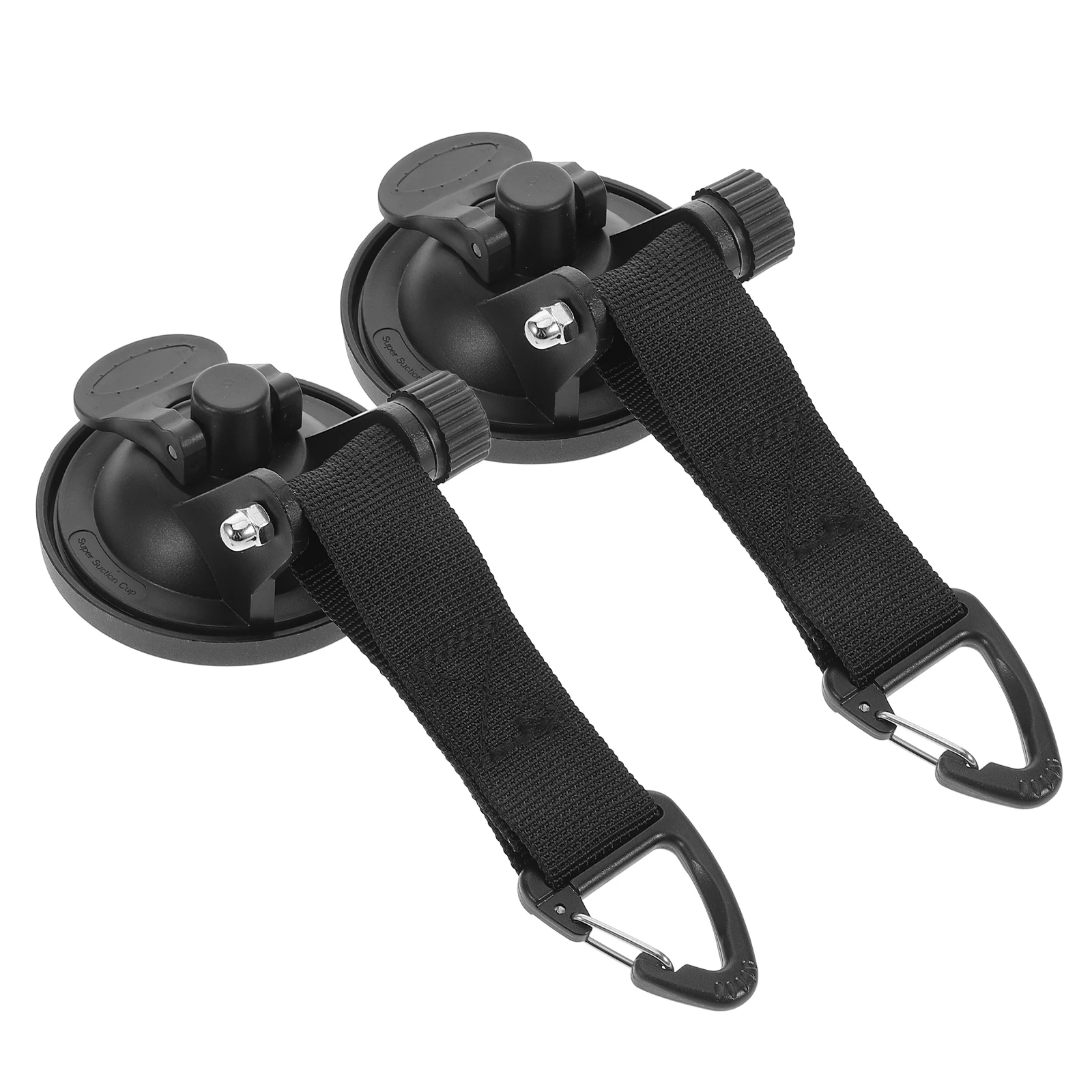 

2 Pcs Camping Hooks Heavy Duty Suction Cups Black Plastic Anchors Tent Canopy Accessories Foldable Outdoor Mountaineering Hooks