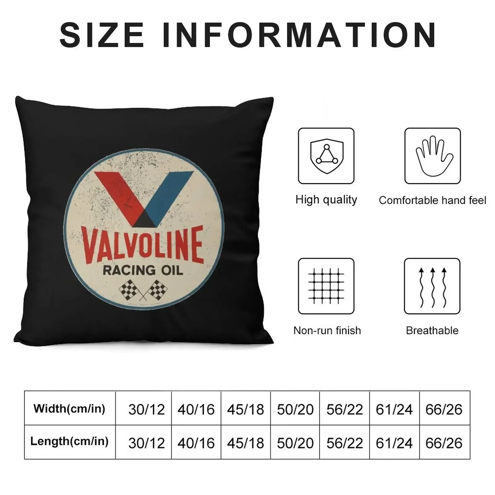 Valvoline Racing Sign Throw Pillow Custom Cushion Pillow Decor pillow