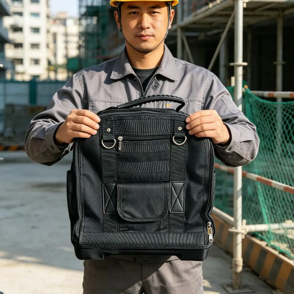 Multipurpose Storage Case Multi Pocket Tool Pouch Durable Oxford Cloth Organizer Bag with Handle for Garage Fieldwork