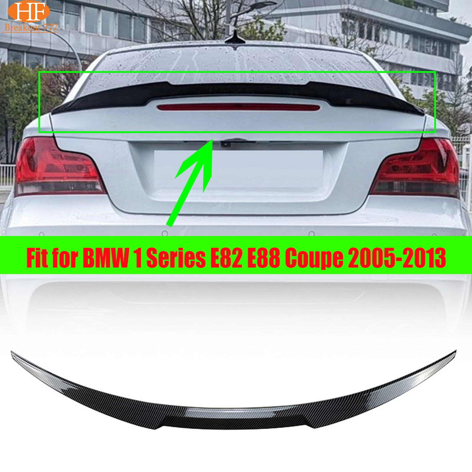 

Rear Trunk Spoiler for BMW 1 Series E82 E88 Coupe 2005-2013 Car Bumper Carbon Fiber Lip Trunk Spoiler Wing Accessories