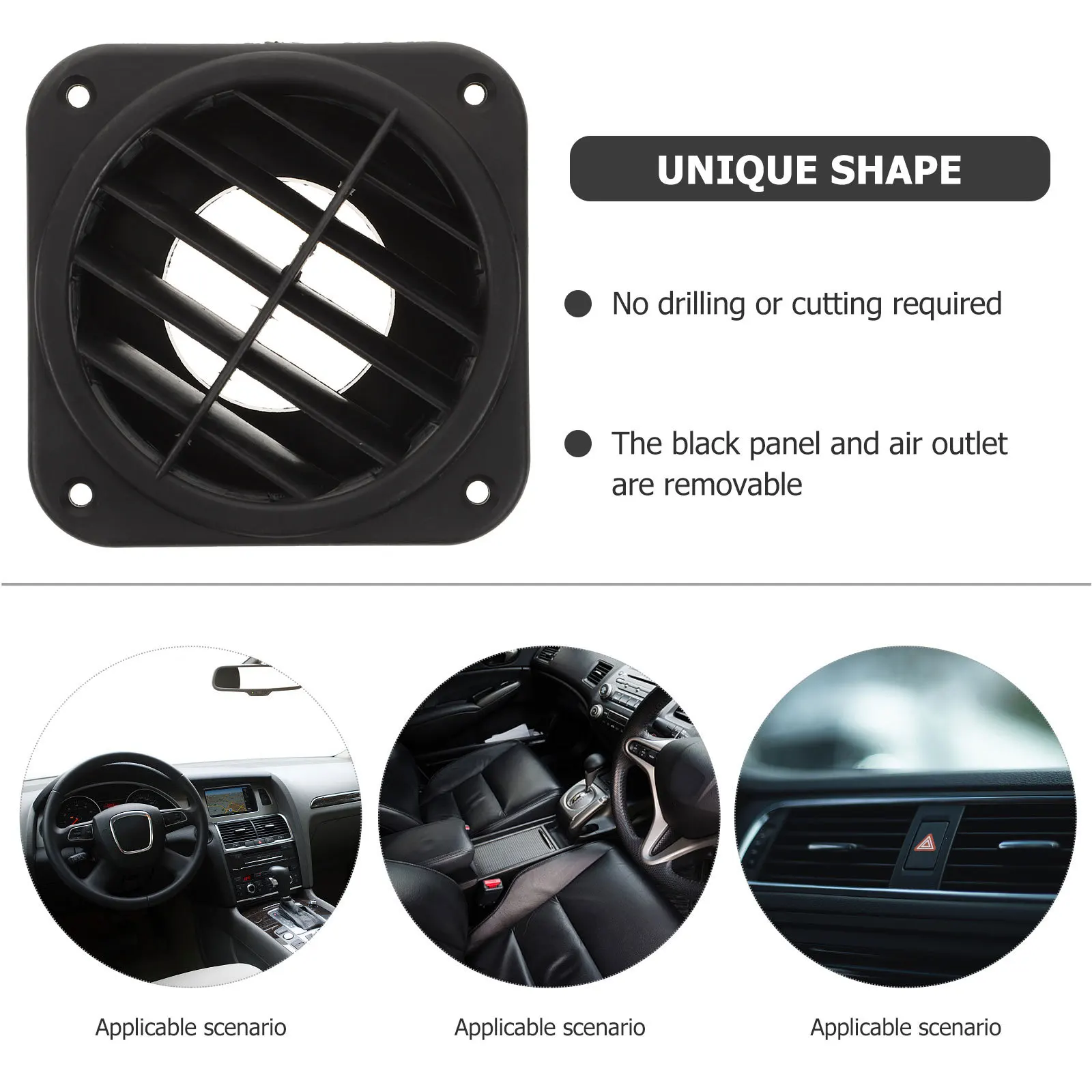 Couvercle de ventilation de chauffage pour camping-car, 2 pièces, en plastique Durable, sortie d'air rotative, déflecteur de ventilation de chauffage de voiture, accessoire de remplacement