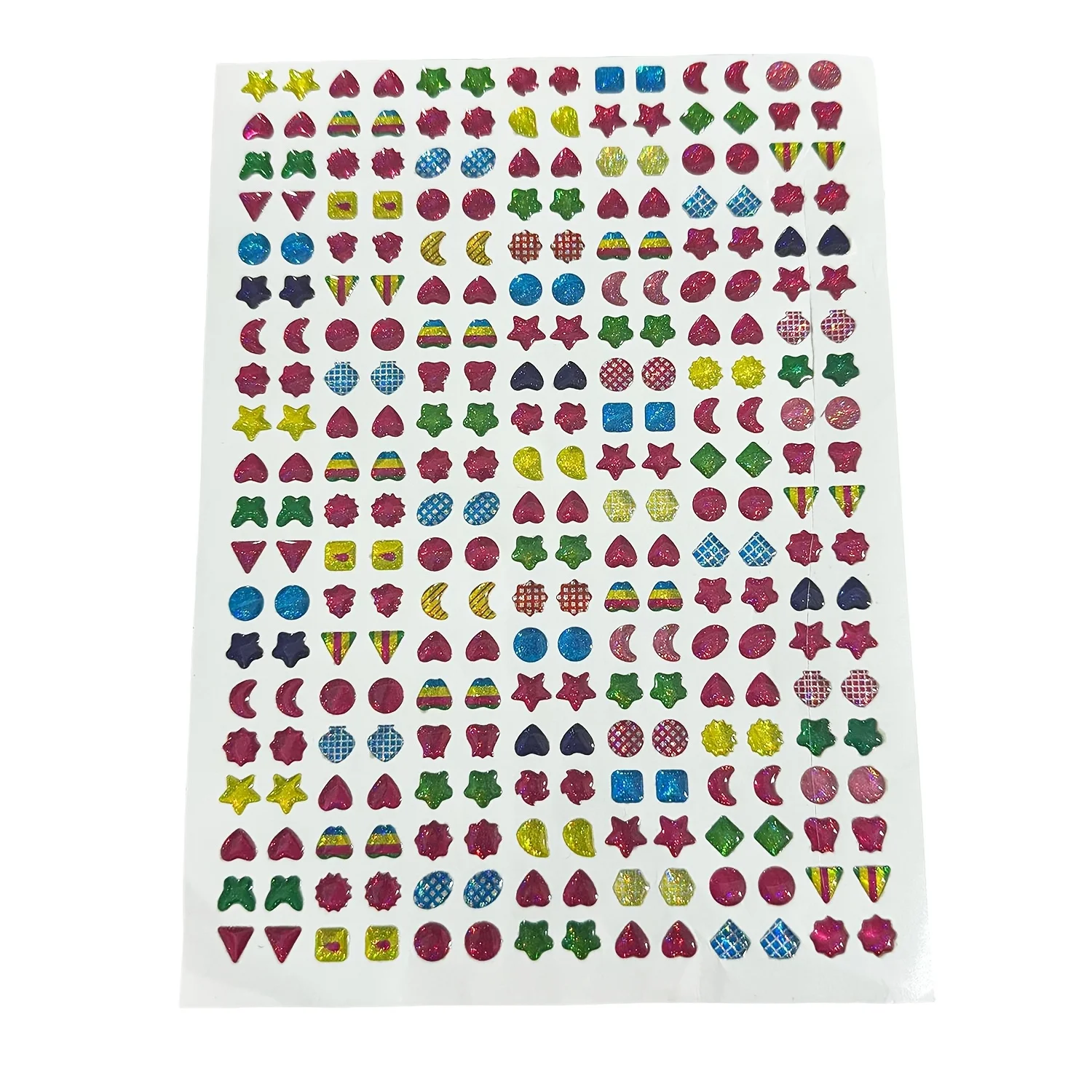 Klebrige Ohrringe, 3D-Edelsteine, Aufkleber, Glitzer-Kristall-Aufkleber, Ohrringe für Mädchen, Nagel-Ohrring, Prinzessin, Make-up, Spielzeug, Geschenk, 2 Stück – Detail 8