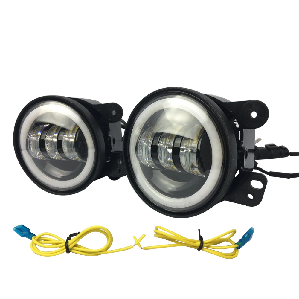 Lantsun J023-5RGB لسيارة جيب لملحقات رانجلر JK 2007-2017 مصباح ضباب LED مع DRL RGB #4