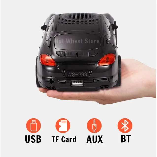 

WS-599 Стерео Бас Музыка Экспресс Грузовик Украшения Дома HiFi Беспроводной Bluetooth-динамик с TF USB FM Голосовой ящик Детская игрушка