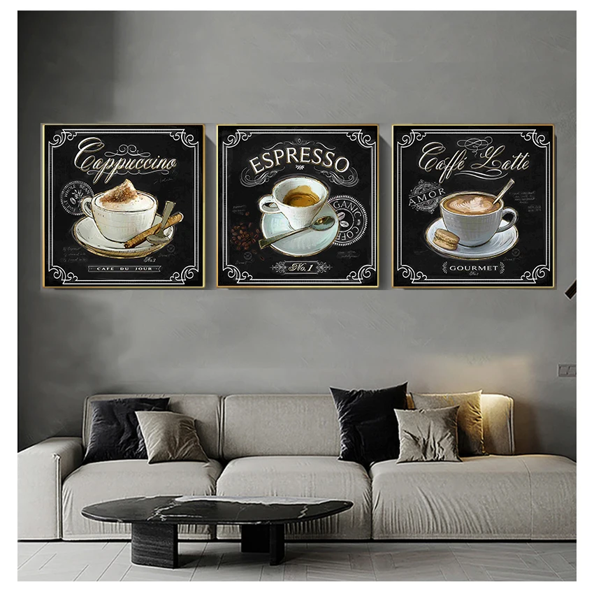 Print Canvas Painting Scandinavian Adornment Nordic Style Kids Room Bars Cafe Home Decoration Kitchen Vintage Coffee Poster