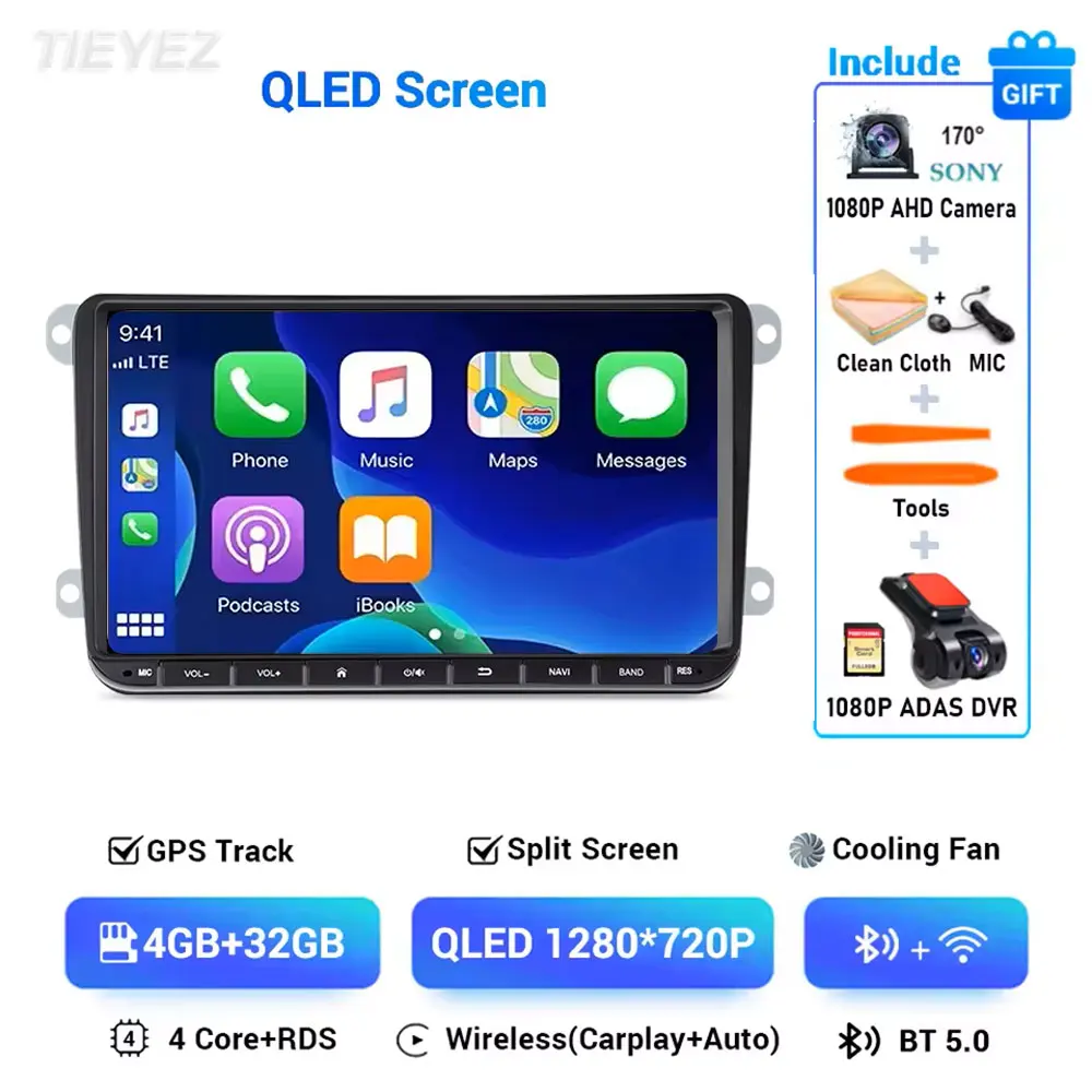 Android 15 Autoradio Speler voor VW Volkswagen Passat B6 GOLF 5 Scirocco Caddy Jetta Amarok Skoda Carplay Multimedia autoradio