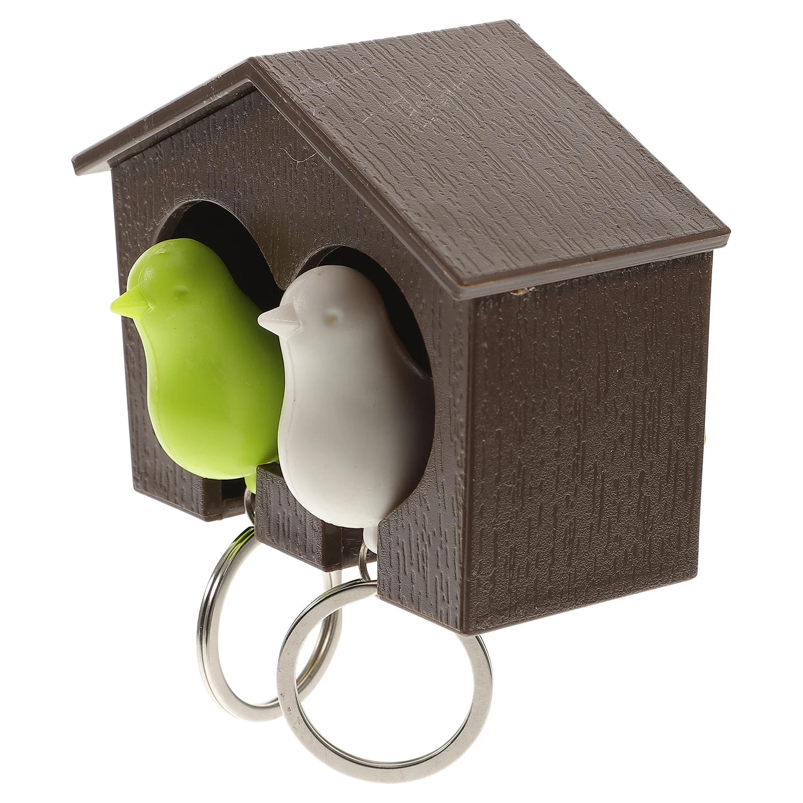

Cute Bird House Keychain Holder Wall Mount Random Color Key Ring Pendant Home Decor Couple Fashion