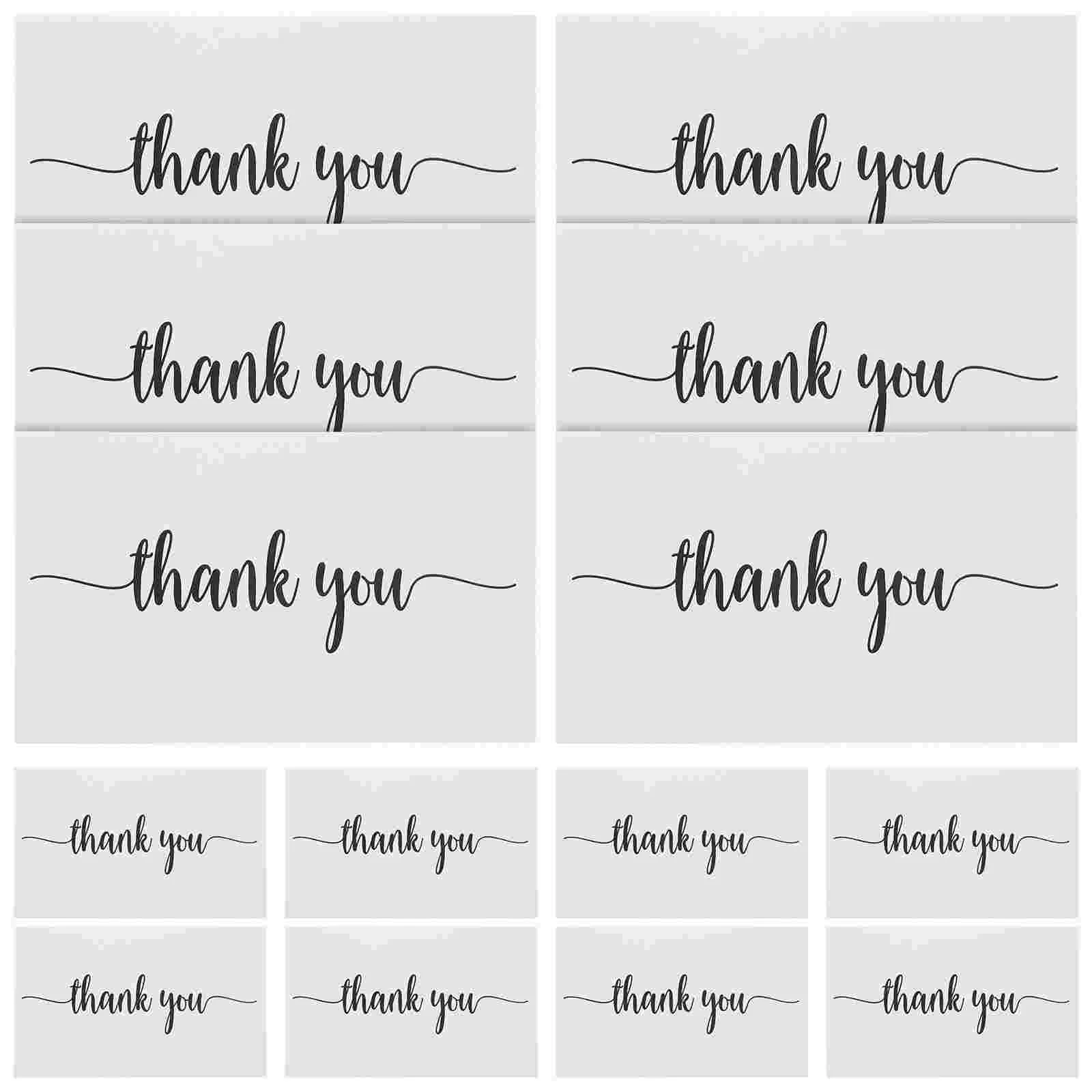 

150 Pcs Decor Thank You Card Wedding Cards Simple Blank Small Flower Supply Lovely