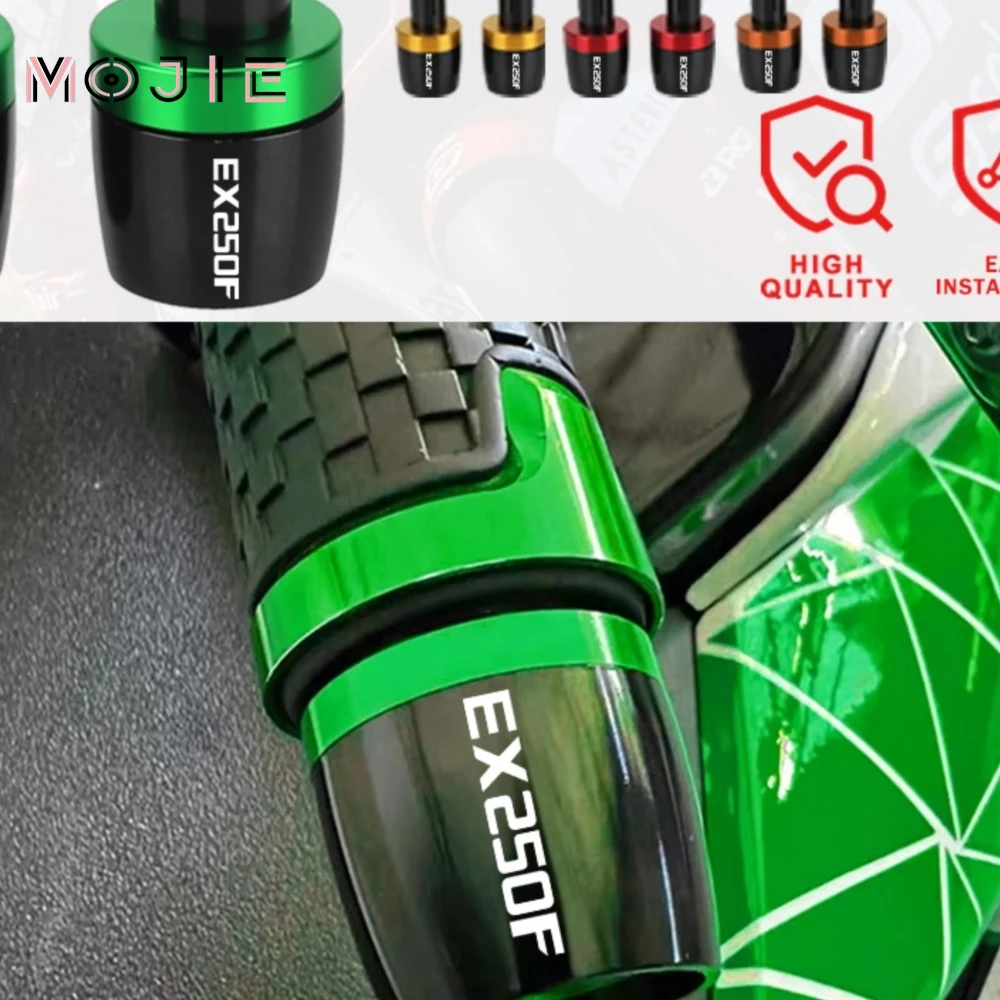 

For KAWASAKI EX250F 1988-2007 2006 EX 250F 2002 2001 2000 1999 2005 2004 2003 Motorcycle Universal Handlebar Grips End Cap Plugs
