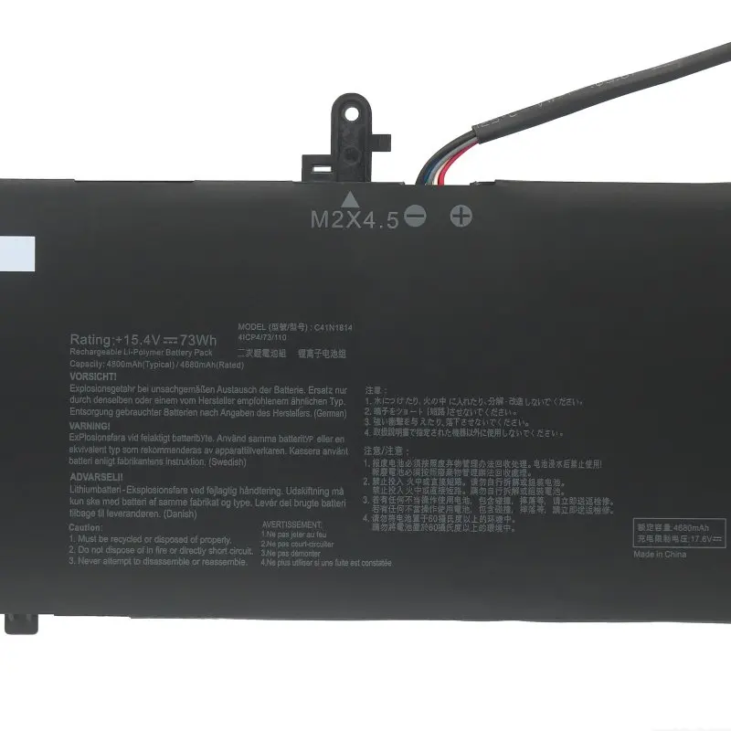Batería para ordenador portátil C41N1814 15,4 V 4800mAh para 15 UX533 UX533FD UX533FN-A8021T 0B200-03120100, 0B20003120100