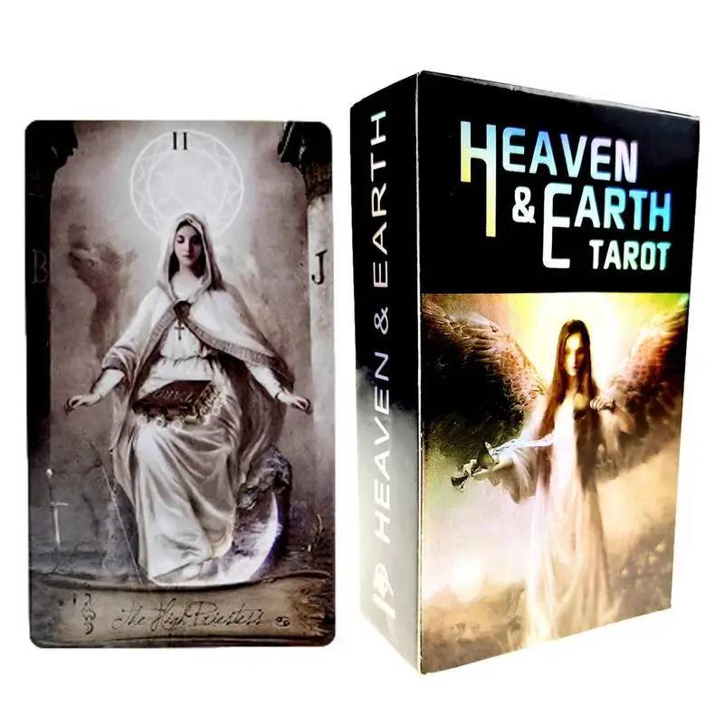 

Heaven & Earth Tarot Deck 78 английские карточки для новичков, женская карта для предсказаний, таблица искусственных ночей