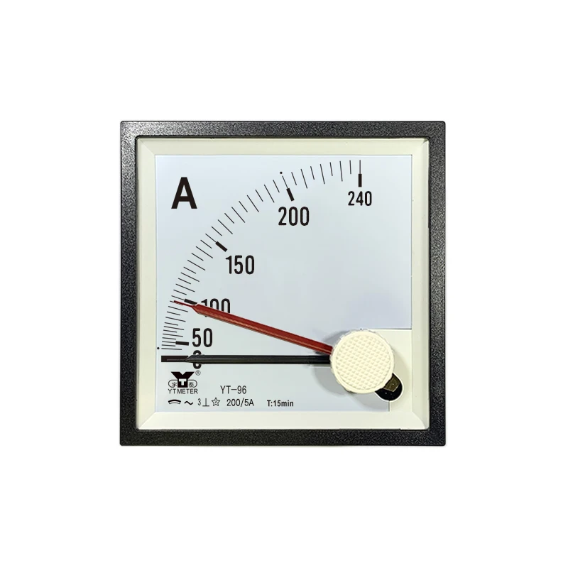 CP96 ثنائي المؤشر التيار المتناوب مقياس التيار الكهربائي الحد الأقصى للطلب هيكل ثنائي المعدن متر الذروة 30/50/100/5AAC